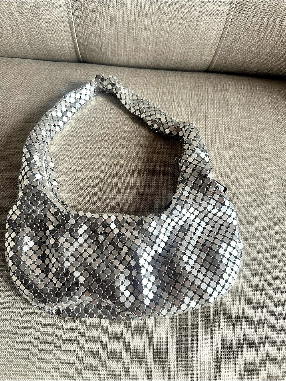 Forever 21 Silver Sequin Shoulder Bag NWT